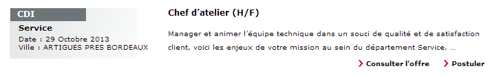 Postulez à l'offre de recrutement de votre choix d'Audi France 