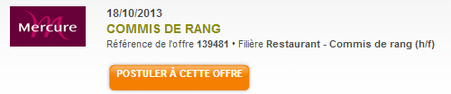 Postulez à l'offre de votre choix sur Accor 